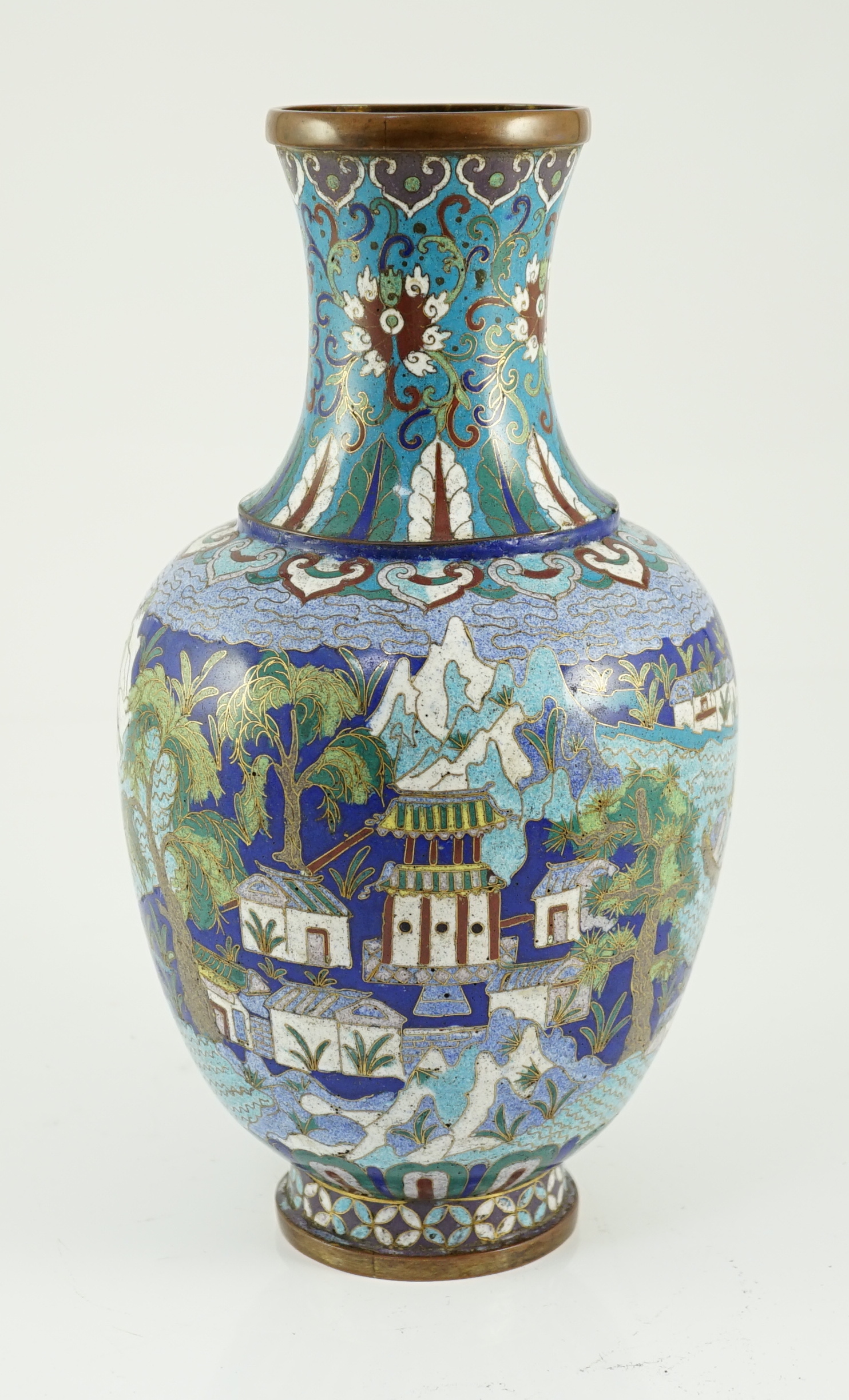 A Chinese cloisonné enamel vase, 19th century